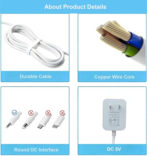 Image of Power Cord for Hatch Sound Machine Compatible with Rest, Rest+, Mini