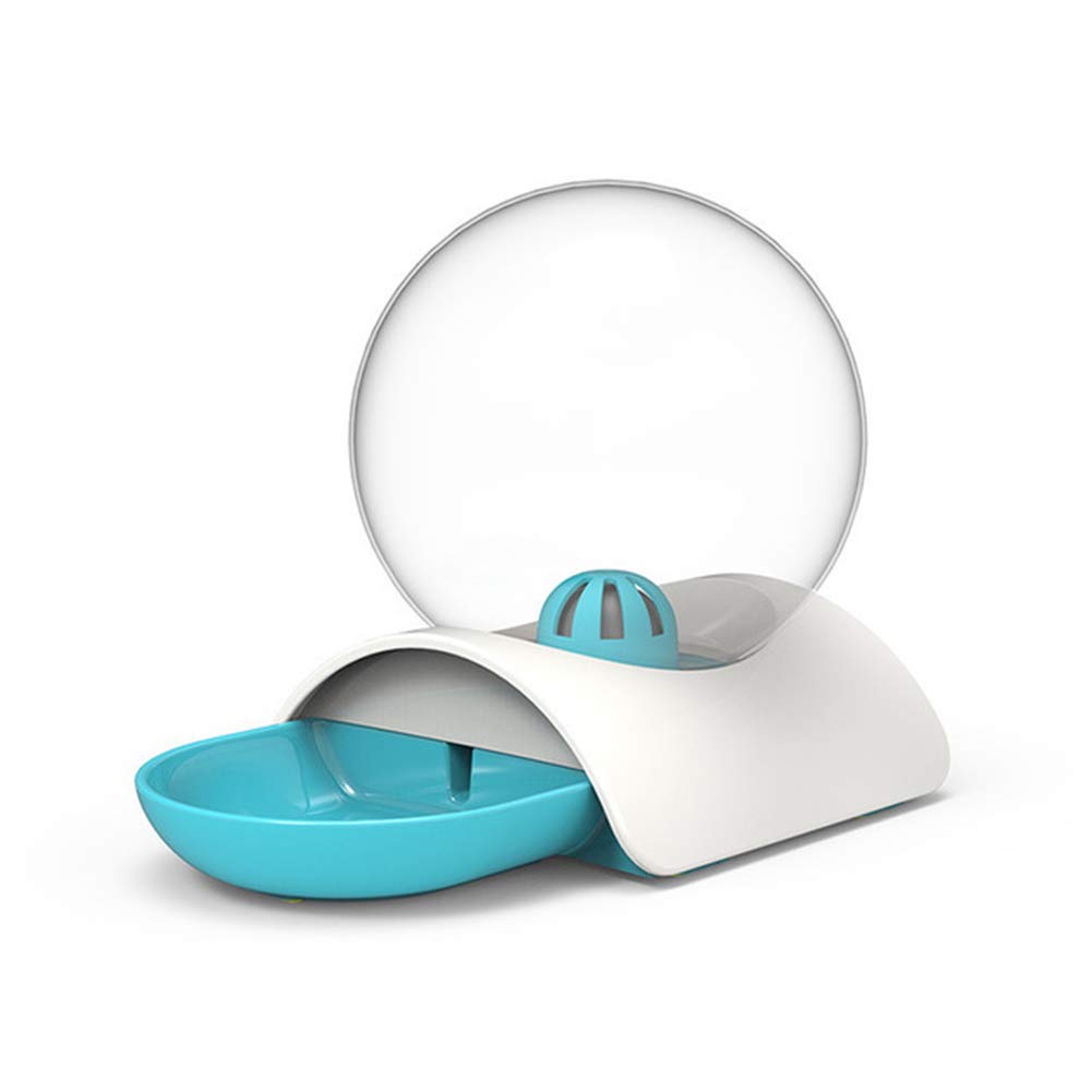 Abreuvoir automatique chat sans fil 2,8L bleu à réservoir visible