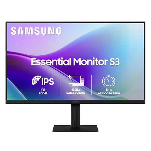 Image of Samsung 24 inch (60.5 cm) 120hz Flat Monitor|IPS Panel|FHD 1080p (1920 x 1080)|120 Hz|5 ms|Dual HDMI Ports (2EA)|Super Slim Borderless Design|Game Mode|Eye Saver Mode|Wall Mountable|LS24F320GAWXXL|Black