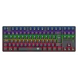 Teclado Mecânico Gamer T-Dagger Bora Iluminação Rainbow T-TGK313-BR