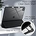 JETech Case for iPad Pro 13-Inch M5/M4 (2025/2024) with Pencil Holder, Clear Transparent Back Shell Slim Stand Shockproof Tablet Cover, Auto Wake/Sleep (Black)