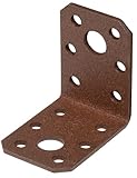 Alberts 301286 DURAVIS® Winkelverbinder | rostbraun duplexbeschichtet | Größe 50 x 50 x 35 mm