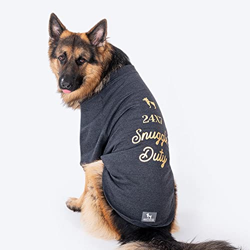 Image of HUFT 24x7 Snuggle Duty Foil Print Pet Sweatshirt - Grey Melange