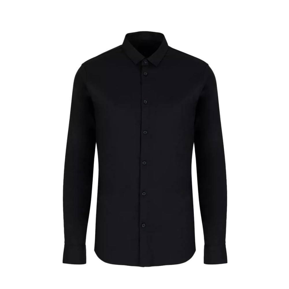 Armani Exchange Koszulka Mężczyźni Koszulka Z Długim Rękawem Ultra Stretch Lyocell Button Down. Slim Fit.
