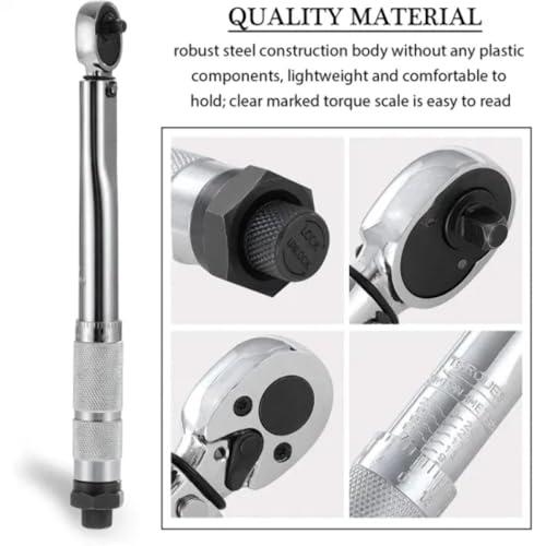 Clé dynamométrique 1/4" 5-25 Nm pour éviter le serrage excessif des vis