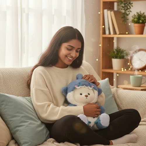 Image of Flufies Plush Soft Toys for New Born Baby and Baby Boy - Soft and Easy Wash Plush - Huggable Plush Toys for Girls and Boys - Soft Toy for Home Decor (Lina in Shark Hoodie)