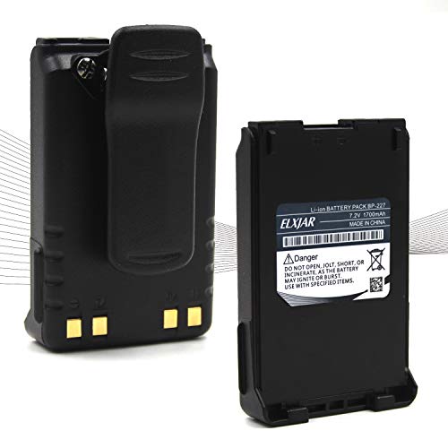 (2-Pack) 7.4V 1800mAh BP-227 Replacement Li-ion Battery for ICOM IC-F50 IC-F50V IC-F51V IC-M87 IC-M88 IC-E85 IC-V85 Two-Way Radio