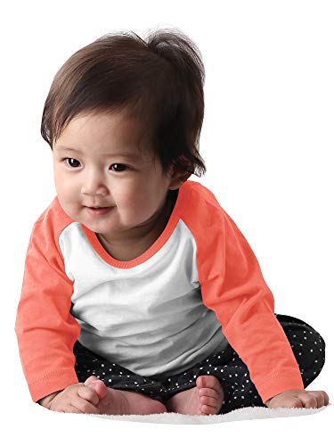 Image of Hat and Beyond Kids Raglan Jersey Child Toddler Youth Uniforms 3 /4 Sleeves T Shirts