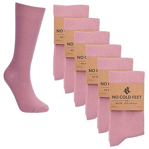 Fun Pink Colorful Novelty Socks for Men for Dress Casual Formal Groomsmen Wedding, 6 Pack