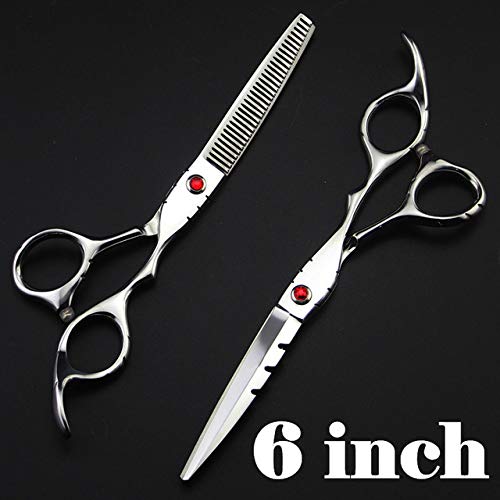 XRZ Barber Set 6 Inch 5.5 Inch 440C 9Cr13 Thinning Hot Shears Scissor Cutting Barber Cut Hair Cisors Set Hairdressing Cisors Cover