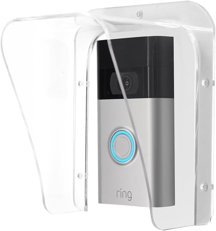 Doorbell Rain Cover Weatherproof Compatible for Ring/Blink/Google Nest Video Doorbell, Large Acrylic Doorbell Cover Protector for Outside Camera Doorbell/Door Keypad/Attendance Machine-image-38
