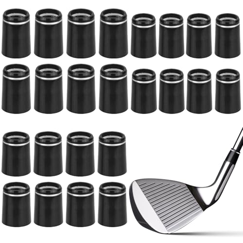Kxwxkxk 24 Pieces Solid Black Flat Golf Iron Ferrules