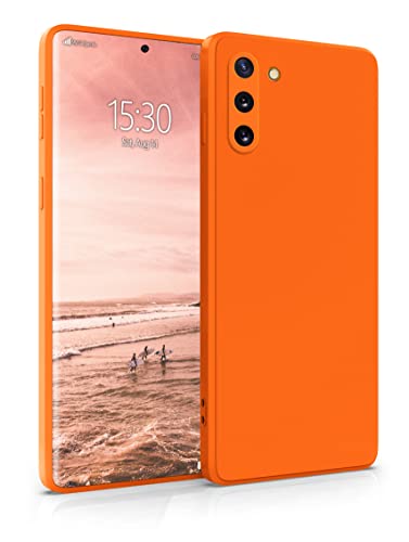 MyGadget Coque Silicone Compatible avec Samsung Galaxy Note 10 - Case TPU Souple & Soft - Cover Protection Extra Fine & Légère - Étui Coloré Anti Choc et Rayures - Orange Cover