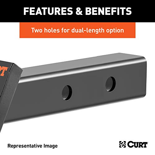 Curt 45230 Dual Length Trailer Hitch Ball Mount, 8-1/8-Inch Or 11-1/8-Inch Length, Fits 2-Inch Receiver, 7,500 Lbs, 1-Inch Hole, 4-Inch Drop, 2-In Rise #TOP5