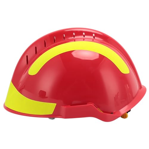 Casco de rescate, Anti-impacto resistente al calor ignífugo ajustable ventilado casco de seguridad con alta resistencia para terremotos al aire libre (rojo)