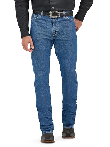 Wrangler Mens George Strait Cowboy Cut Original Fit Jeans, Heavyweight Stone Denim, 34W x 32L US