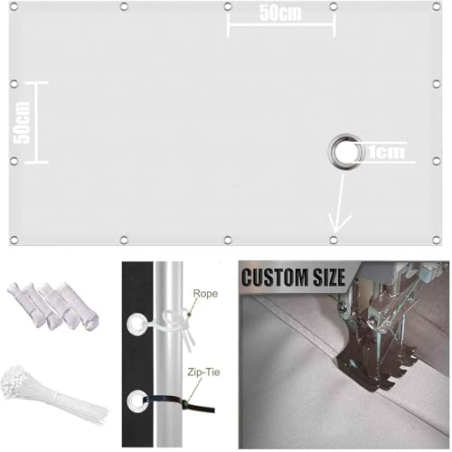 Voile d'ombrage imperméable gris clair 4,5x10m pour terrasse - 3