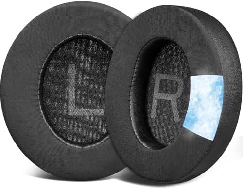 SOULWIT Cooling Gel Earpads Replacement for Anker Soundcore Space Q45 Headphones, Ear Pads Cushions with Ice Silk Fabric, High-Density Noise Isolation Foam - Black - Thumbnail 2