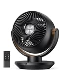 Dreo Fan for Bedroom, Desk Air Circulator Fan with Remote, 11 Inch Table Fans for Whole Room, 60ft Powerful Airflow, 120Β° Vertical Manual +90Β° Oscillating Fan, 4 Speeds, 8H Timer, Quiet Fan, Home