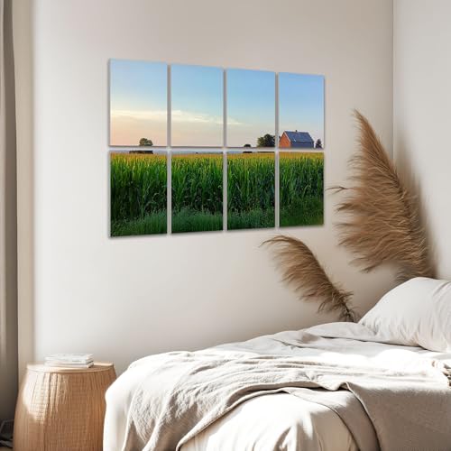 8 Paneles acústicos artísticos con escena rural para aislamiento de sonido, tamaño 48"x32", para estudios de grabación y hogar miniatura 4