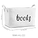 Fawn Hill Co Books Storage Box Basket for Baby, Kids or Pets - Storage Bins (Books)