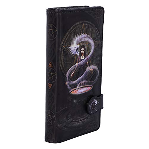 Nemesis Now Anne Stokes The Summoning Witch and Dragon Embossed Purse, Black, 18.5cm, Polyurethane4