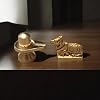 Brass Shivling with Nandi Statue, Religious Hindu Temple Idol Shivling Nandi Idol - 1 Inch for Temple Pooja and Decor Idea - Best for Car Dashboard Idea