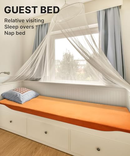 Image of GAIALOOP 3 Inch Memory Foam Camping Mattress, Dual Layer Thick Sleeping Camp Pad for Car Tent Cot, Roll-Up Portable Glamping Floor Bed for Guests Sleepover