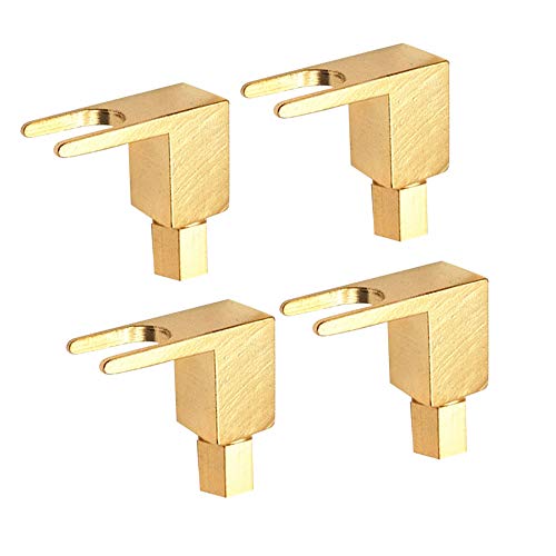 Right Angle Fork Spade & Binding Post Gold Banana to Spade Adaptor L