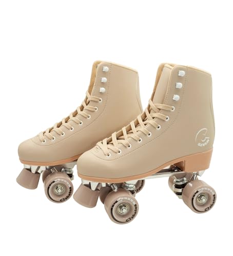 C SEVEN C7skates Cute Roller Skates for Girls and Adults (Winter Wheat, Women's 9 / Men's 8)