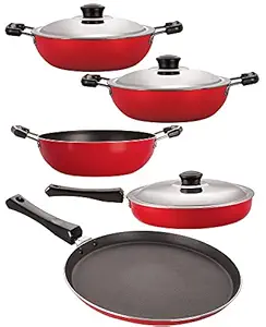 Nirlon Non-Stick Aluminium 5 Piece Heat Resistance Durable Cookware Utensil Combo Offer