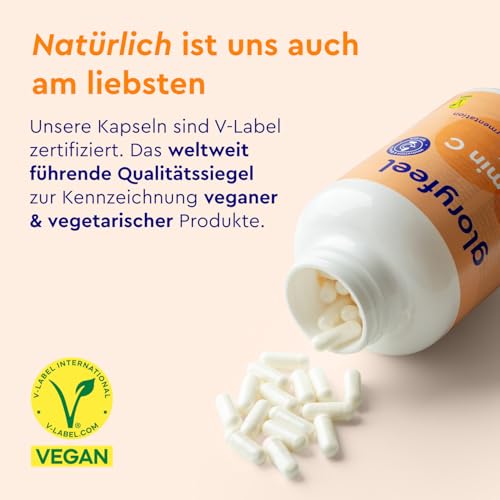 Vitamin C Hochdosiert 1000mg + Zink 20mg - 180 Kapseln - Pflanzlich fermentiert & gepuffert (pH-neutral, säurefrei, magenschonend) - Laborgeprüft, vegan ohne Zusätze hergestellt