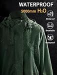 Women's Waterproof Rain Jacket Long Raincoat with Detachable Hood Lightweight Trench Coat Spring Manteau Femme