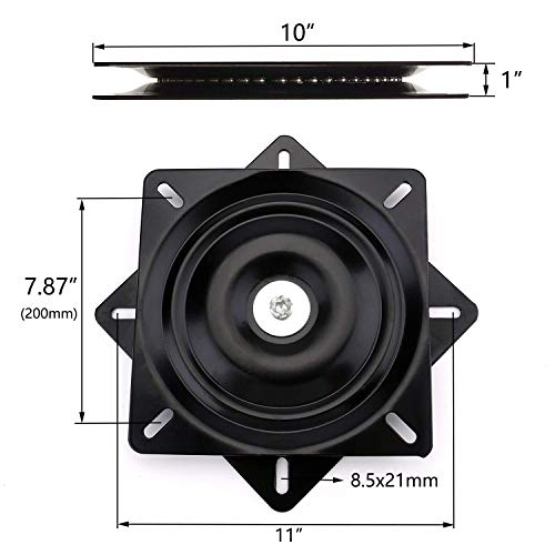 Placa giratoria de acero pesado para butaco, silla reclinable y asiento de barco, base mecanismo de giro miniatura 3