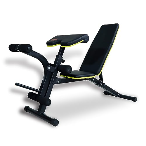 CCLIFE Banco Musculación,Ajustable Banco de Entrenamiento Banco de Pesas y Abdominales Resistente Banca Gimnasio en Casa Declinable/Inclinable
