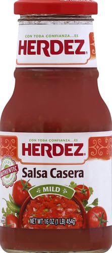 Image of HERDEZ Salsa Casera, Mild, 16 oz Jar - Classic Homestyle Mexican Salsa for Everyday Use (Pack of 2)