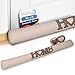 Produktbild Beautissu 2er Set Zugluftstopper 90 cm lang Tuuli HE - Windstopper als Türvorleger, Haustür Rolle und Kälteschutz Luftstopper - Luftzugstopper Home Zugluft Stopper in Natur