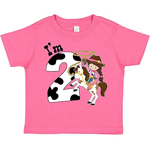inktastic I'm Two-Cowgirl Riding Horse Birthday Toddler T-Shirt