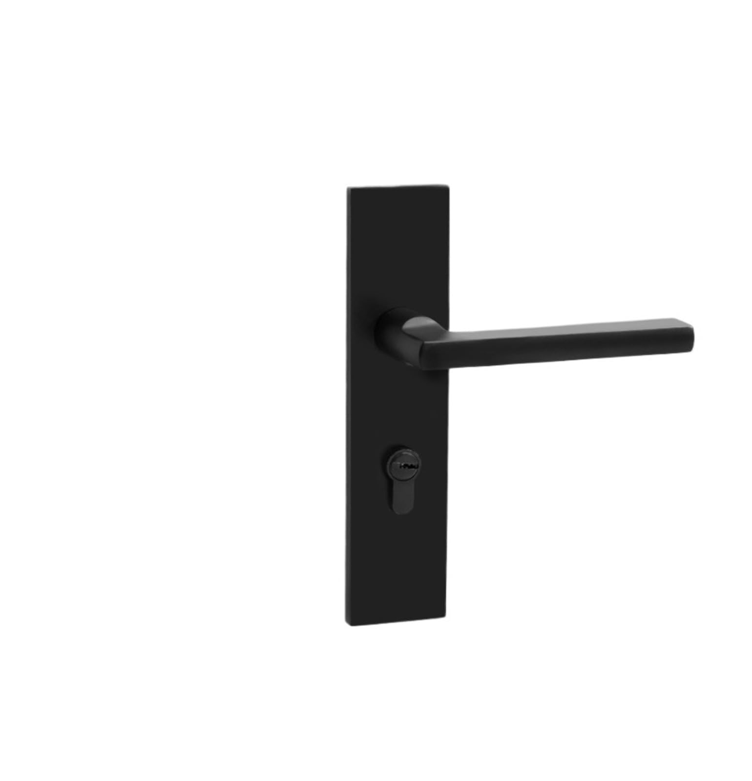 Serrure de porte intérieure noire pour chambre à coucher et pièce en bois