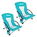 KingCamp Low Sling Beach Camping Concert Folding Chair, Low and High Mesh Back Two Versions (Cyan-2 Pack)