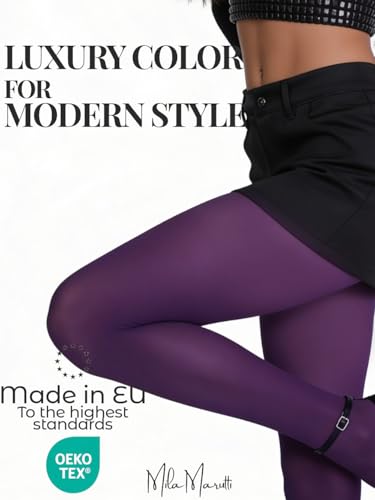 Image of Mila Marutti Women's Tights Semi Opaque Stockings for Women | Semi Sheer Pantyhose Nylons | Made in EU