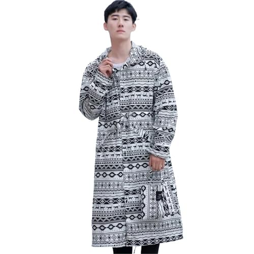 Genérico Chubasquero Poncho impermeable largo y ligero for mujer, tipo gabardina, for adultos Para Hombre(Light Grey,L)