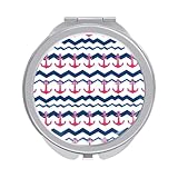 Matériau : fabriqué à partir de fer galvanisé avec une surface miroir argentée, ce miroir de poche imprimé vagues d'ancre rose peut être utilisé comme miroir de maquillage, miroir grossissant, miroir portable, miroir mini et miroir de maquillage portable. Le cadre robuste et la réflexion claire le rendent adapté pour le toilettage quotidien