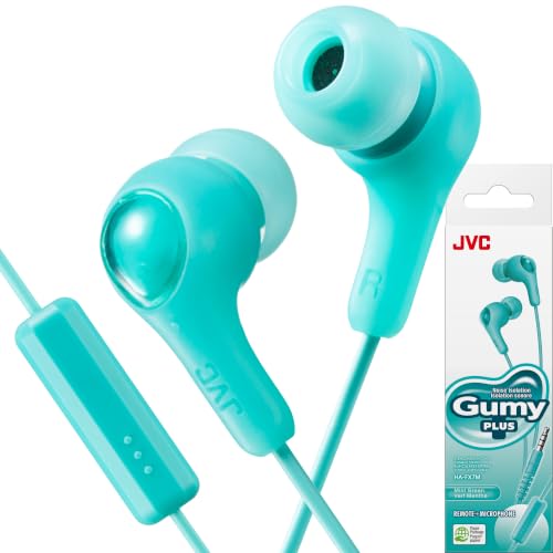 Image of JVC Gumy HAFX7MGN Earbuds in Ear Headphones with Mic and Remote, Green