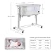 VaVaSoo Rocking Bassinet for Baby, Automatic Electric Bedside Bassinet, 5 Heights Adjustable Baby Bedside Sleeper for Infant 0-6 Months, Auto Rocking Crib on Wheels, White