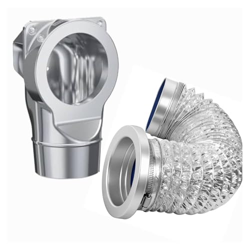 Fafeicy Kit de Ventilation Magnétique pour Sèche-linge, Connexion Magnétique Puissante, Connecteur de Tuyau d'échappement Facile à Nettoyer avec Conduit de 2,6 Pieds pour les Espaces Restreints