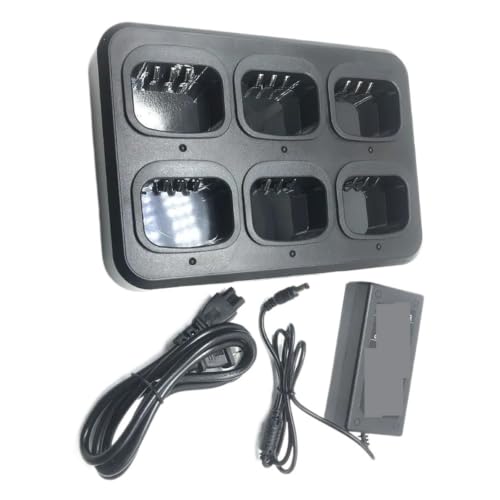 Cargador múltiple de 6 vías para walkie talkies UV-5R y BF-F8HP con clavija europea