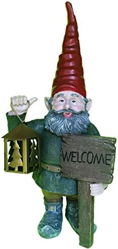Toad Hollow 21" H Large Garden Gnome with Lantern Mr. Rumple Figurine