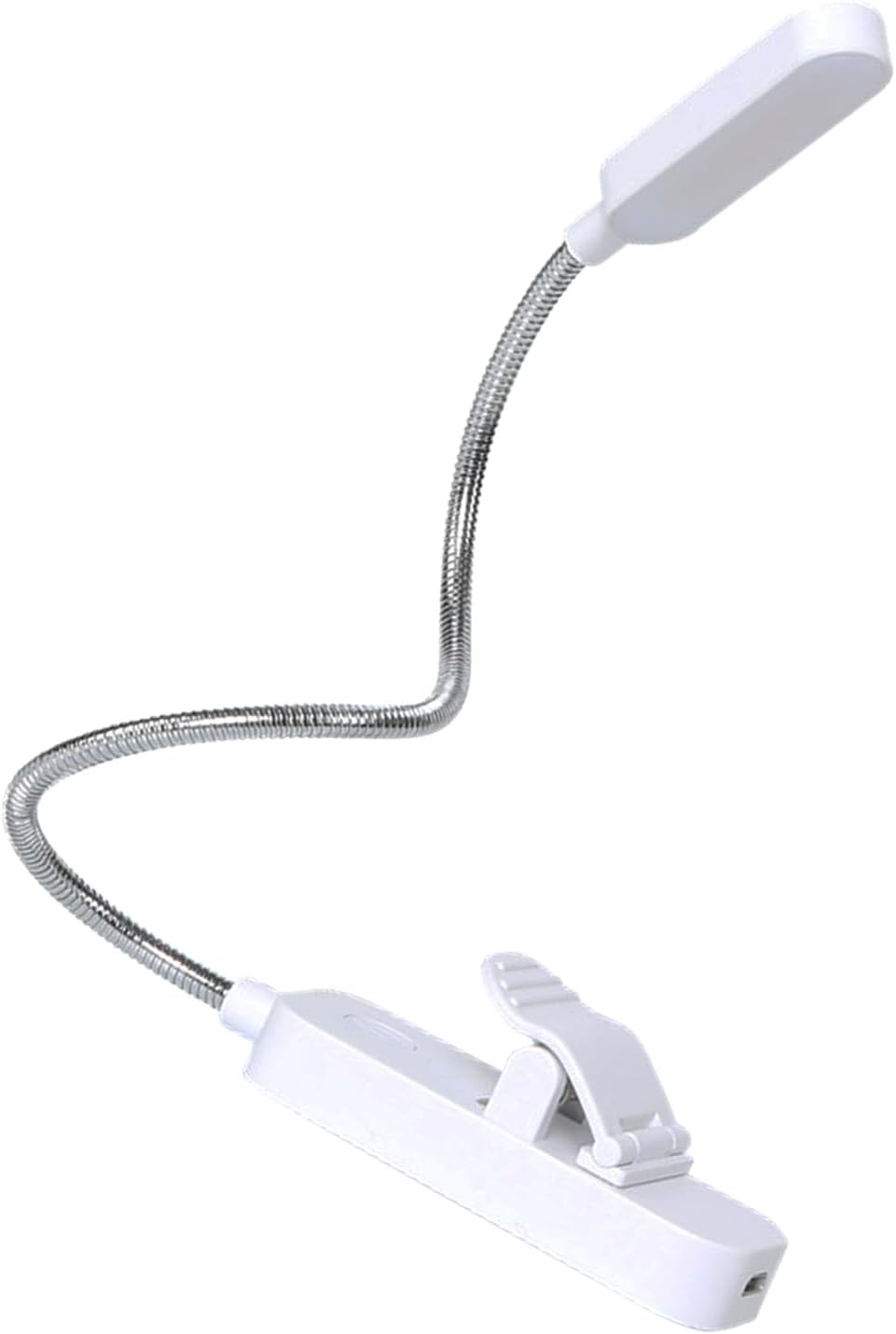 Zerodis LED Clamp/Holder on Book Light, USB Rechargeable, Stepless Dimming, Gooseneck Design, Eye Caring Reading Lamp for Bedroom, Office (Type 1 (8 LEDs))