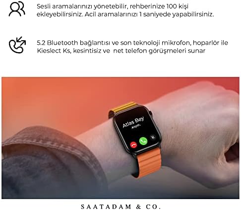 Spovan Kieslect Ks Amoled AOD Arama Mesaj SOS Tasarım Akıllı Saat - Görsel 4